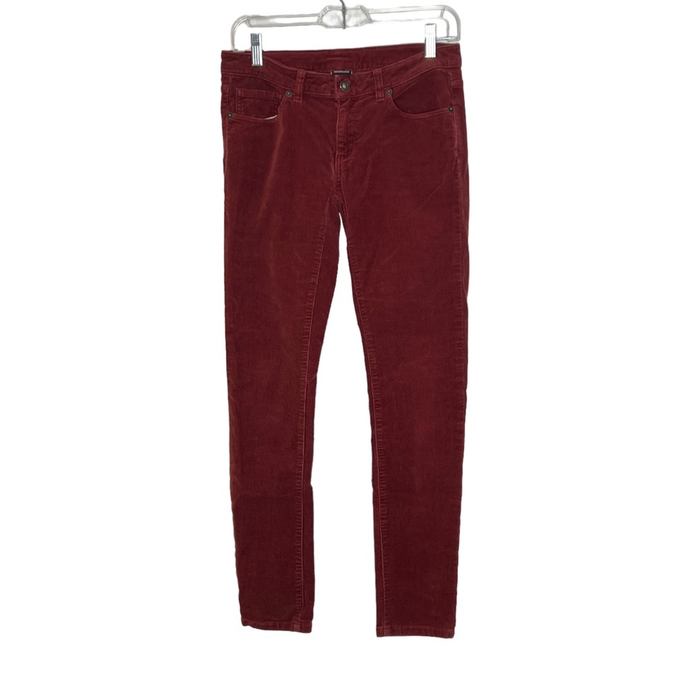 Patagonia deep red corduroy skinny pants